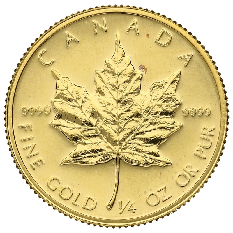 1982 1/4oz Canadian Maple Leaf Gold Coin