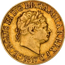 1817 Gold Sovereign Coin George III NGC XF