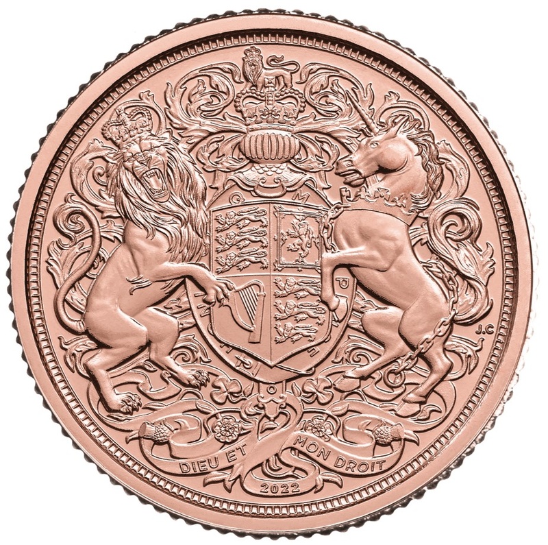 2022 Gold Quarter Sovereign Queen Elizabeth II Memorial