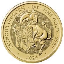2024 Seymour Unicorn Gold Coin Tudor Beasts 1oz