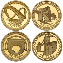 Gold Proof 2003 £1 One Pound Pattern Collection Bridges Boxed