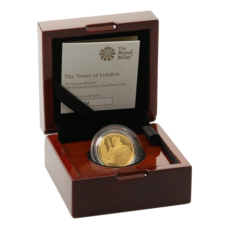 2019 1/4oz Tower of London Yeoman Warders Proof Gold Coin Boxed