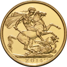 2014 £2 Coin Gold Double Sovereign Brilliant Uncirculated