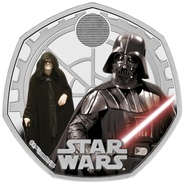 2023 Star Wars - Darth Vader & Emperor Palpatine Fifty Pence Proof Silver Coin Boxed