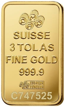 PAMP Lady Fortuna 3 Tola Gold Bar