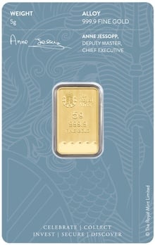 5g Gold Bar Britannia Minted