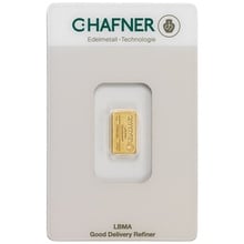 1g Gold Bar C. Hafner Minted