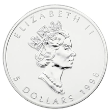 1998 Canadian Silver Maple Leaf Coin 1oz