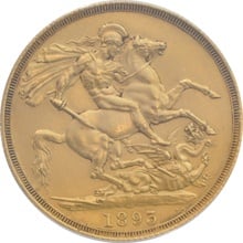 1893 £2 Coin Gold Double Sovereign Victoria Veiled Head CGS75 UNC MS 62-63
