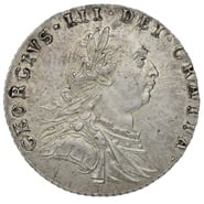1787 Silver Sixpence Coin George III