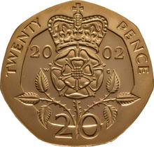 Gold Proof 20p Twenty Pence Piece
