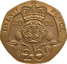 Proof Gold 20p Coin