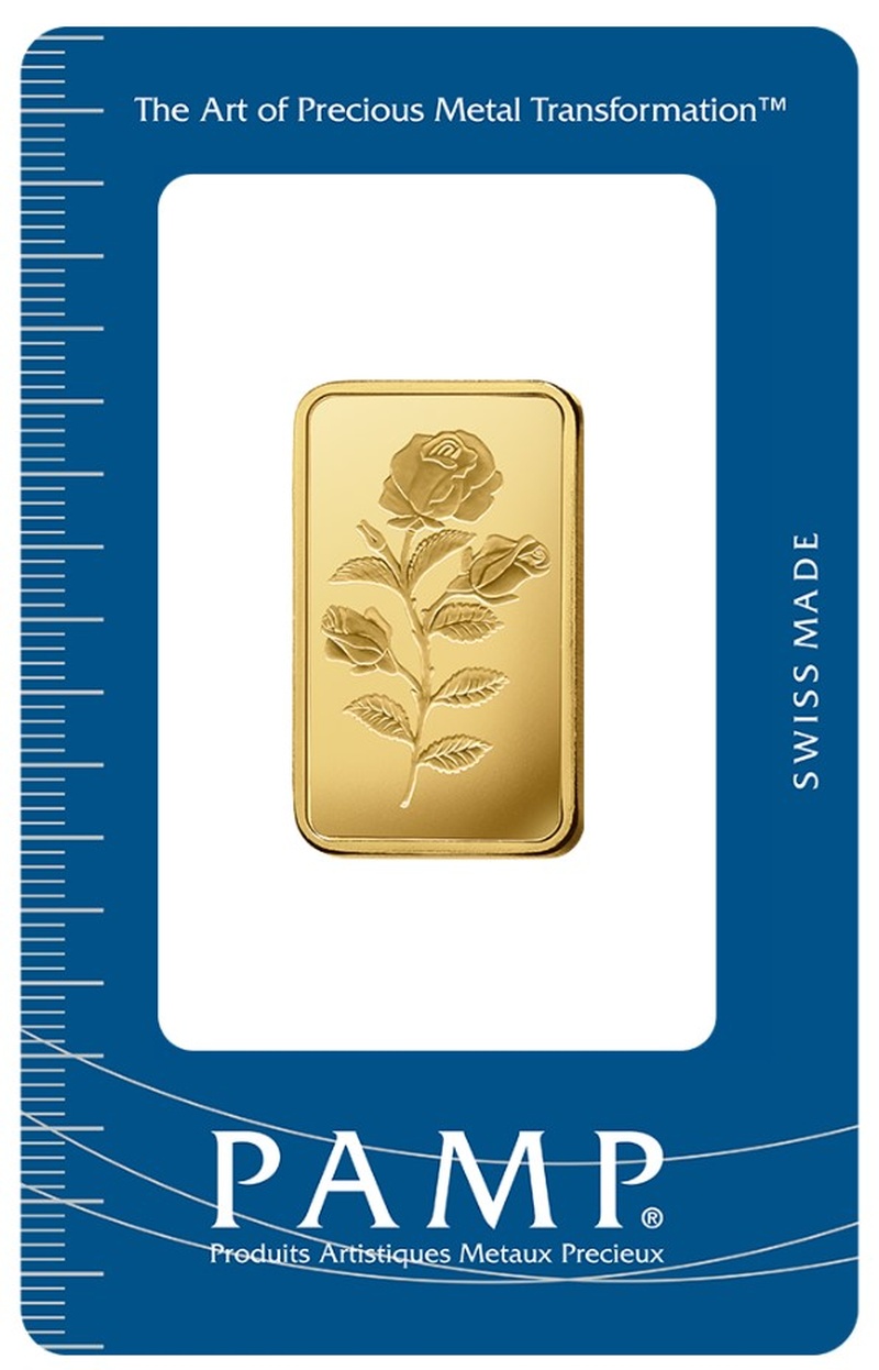 20g Gold Bar PAMP Rosa Minted