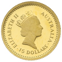 1986 Proof 1/10oz Australian Kangaroo Gold Nugget Coin