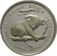 1995 1/2oz Proof Platinum Australian Koala Boxed