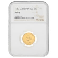 1937 Proof Half Sovereign George VI NGC PF62