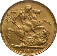 1910 Gold Sovereign Coin Edward VII Sydney