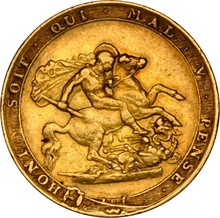 1817 Gold Sovereign Coin George III NGC XF