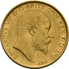 1910 Gold Half Sovereign Edward VII Sydney