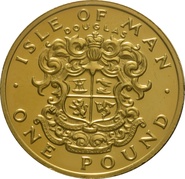 1986 Gold Proof £1 One Pound Manx Town Series - Douglas