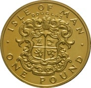 1986 Proof Isle of Man £1 Gold Coin Manx Town Series Douglas
