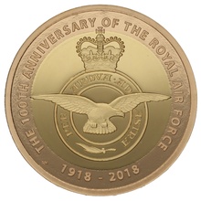 2018 Proof £2 Gold Coin RAF Centenary Badge Boxed