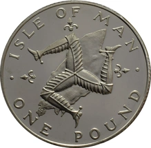 Isle Of Man One Pound Proof Platinum Coin Triskellion on Island