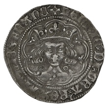 1422-1427 Silver Groat Fourpence Coin Henry VI Annulet Issue mm Pierced Cross