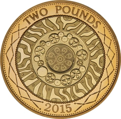 2015 Proof £2 Coin Gold Double Sovereign Technologies Fourth Portrait