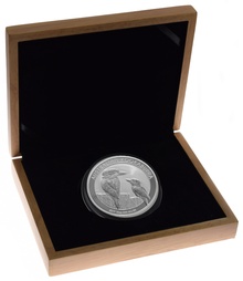 Large Oak Silver Coin Gift Box 10oz Koala Kookaburra Silver Coin