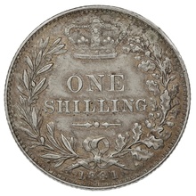 1881 Silver Shilling Coin Queen Victoria