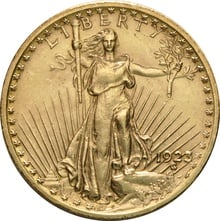 1923 $20 Gold Coin Double Eagle St Gaudens Head Philadelphia