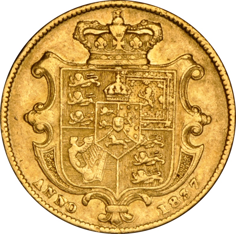 1837 Gold Sovereign Coin William IV NGC VF30