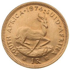 1974 R1 Gold Coin 1 Rand South Africa