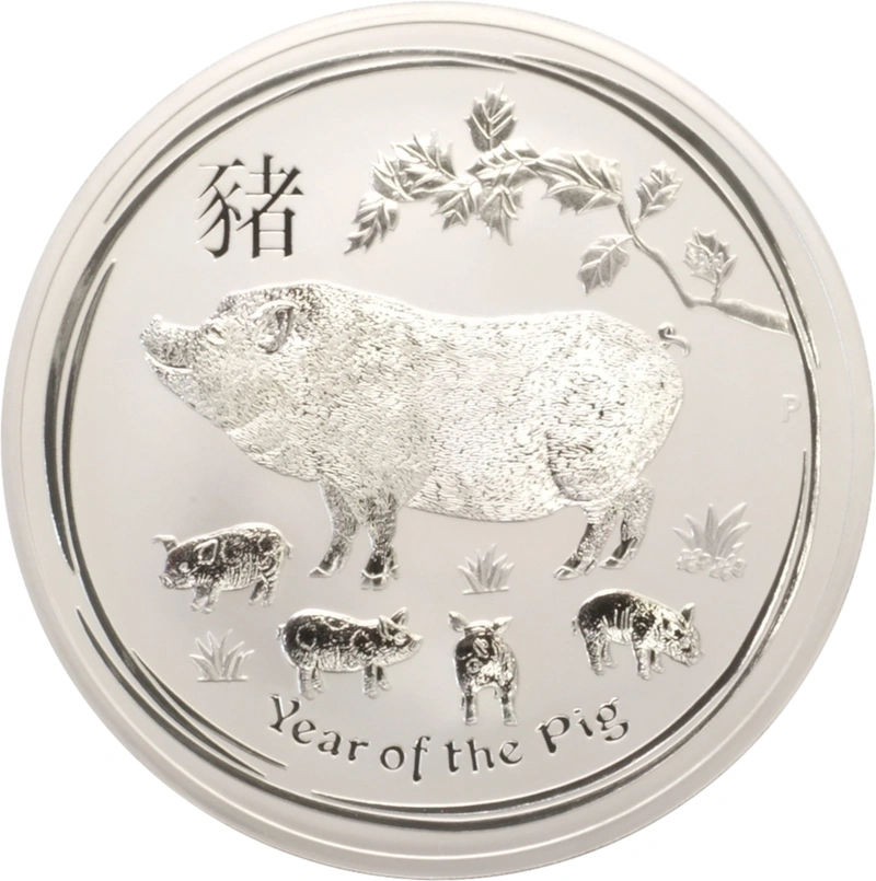 2019 Year of the Pig Silver Coin 10oz Perth Mint Australian Lunar Series