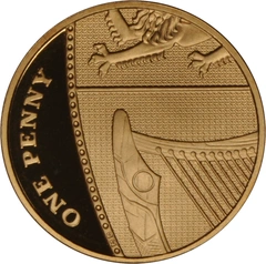 2008 Proof Gold 1p Coin Royal Shield