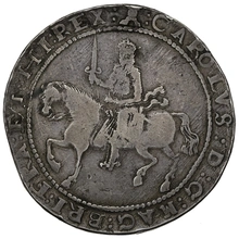 1645 Silver Crown Coin Charles I Exeter Mint Castle