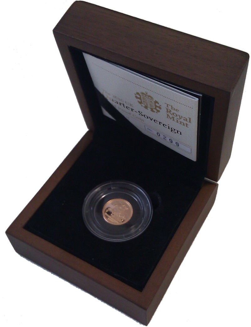 2011 Proof Quarter Sovereign Gold Coin Boxed