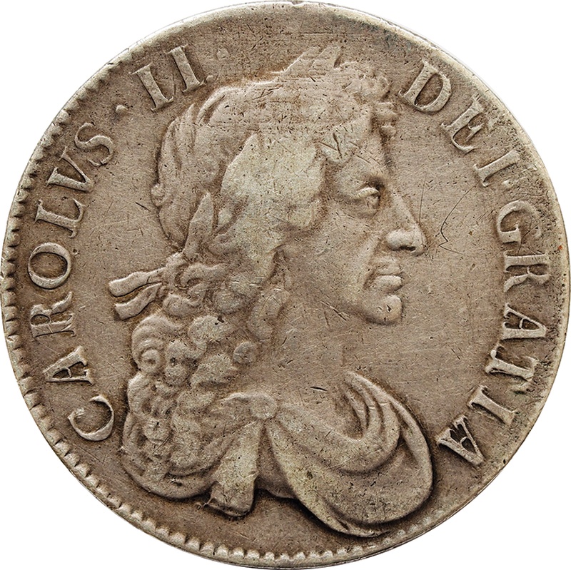1680 Silver Crown Coin Charles II