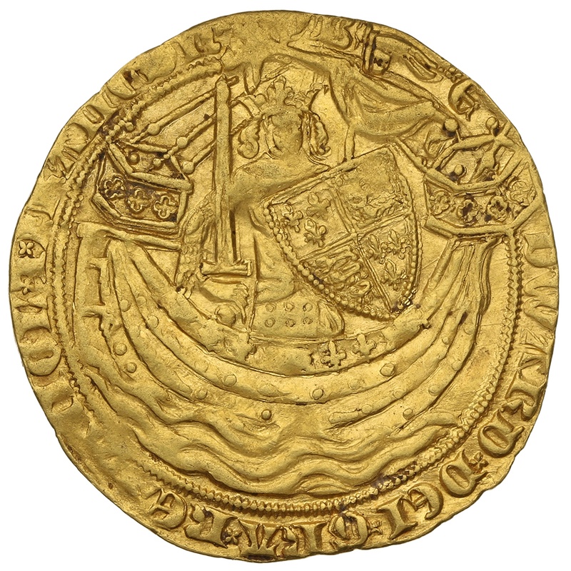 1356-1361 Gold Noble Coin Edward III Hammered mm Cross 3