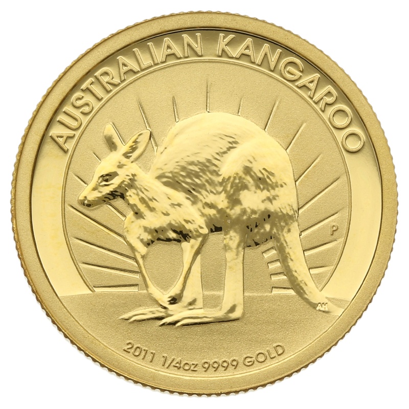 2011 1/4oz Australian Kangaroo Gold Nugget Coin