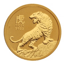 2022 Year of the Tiger Gold Coin 1/10oz Perth Mint Australian Lunar Series
