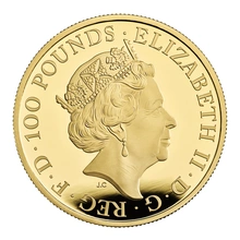 2023 Yale of Beaufort Gold Coin Tudor Beasts 1oz Proof Boxed