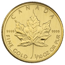 2009 1/10oz Canadian Maple Leaf Gold Coin