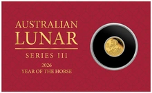 2026 0.5g Perth Mint Year of the Horse Proof Gold Coin