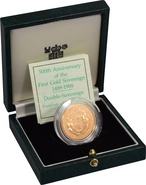 1989 £2 Two Pound Proof Double Sovereign Gold Coin: 500th Anniversary Boxed