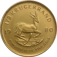 1980 1/2oz Krugerrand Gold Coin