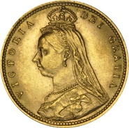 1892 Gold Half Sovereign Queen Victoria Jubilee Head Shield Back NGC MS61