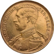 20 Belgian Franc Albert 1914