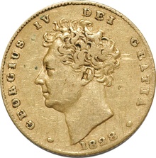 1828 Gold Half Sovereign George IV